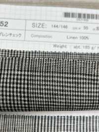 OS71852 40 Linen Wide Grain Check[Têxtil / Tecido] SHIBAYA subfoto