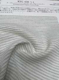 KYC438 D/1 Tingimento Botânico De Piquê De Algodão Orgânico Com Listras Horizontais[Têxtil / Tecido] Uni Textile subfoto