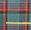 Y6513 LINTON Linton Tweed Feito Na Inglaterra Azul Turquesa X Vermelho Têxtil