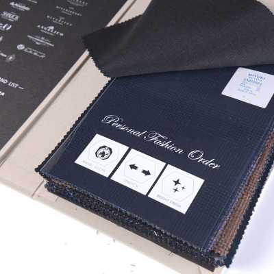 EMF3703 Coleção Masterpiece Savile Row Yarn Count Series Listrado Largo Azul Marinho[Têxtil] Miyuki Keori (Miyuki) subfoto
