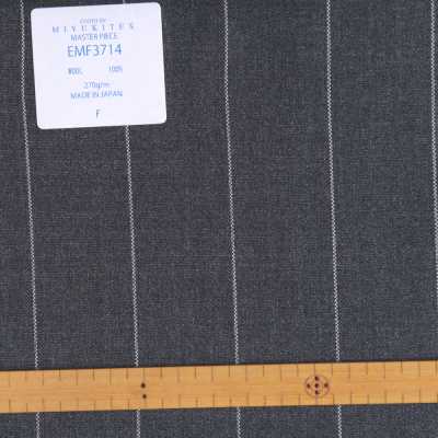EMF3714 Coleção Masterpiece Savile Row Yarn Count Series Wide Striped Grey[Têxtil] Miyuki Keori (Miyuki) subfoto