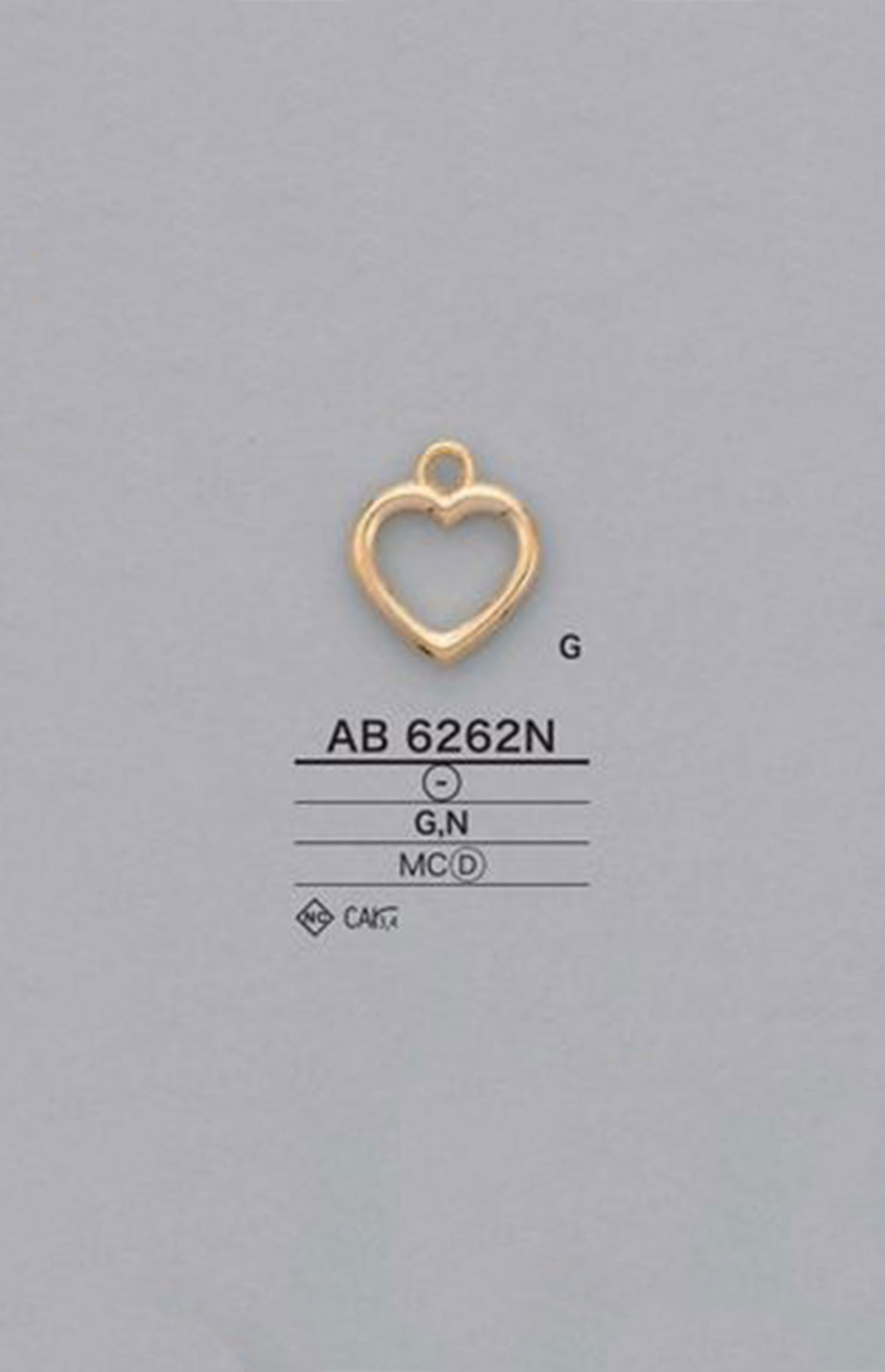 AB6262N Ponto De Zíper Em Forma De Coração (Guia De Puxar) IRIS