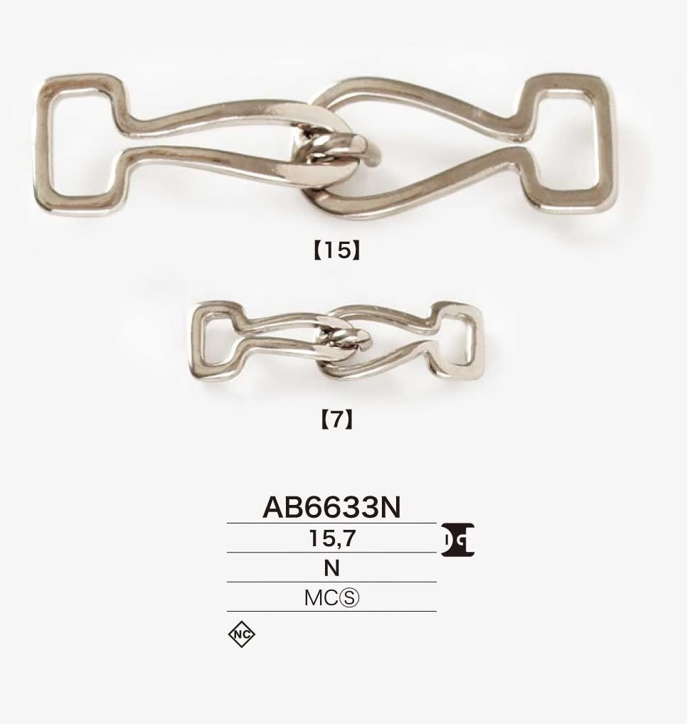 AB6633N Ferragem frontal Silicast[Fivelas e argolas] IRIS