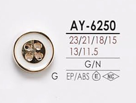 AY6250 Botão De 4 Furos Para Tingimento IRIS