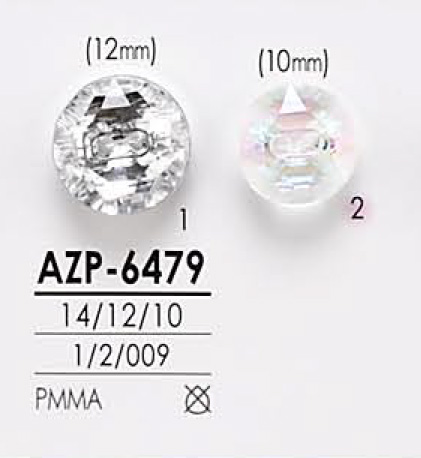 AZP6479 Aurora Pearl Diamond Cut Button[Botão] IRIS