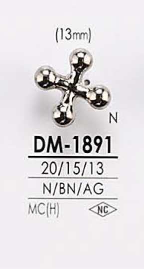 DM1891 Botão De Metal IRIS