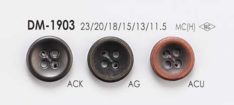 DM1903 Botão De Metal Com 4 Buracos Para Jaquetas E Ternos IRIS
