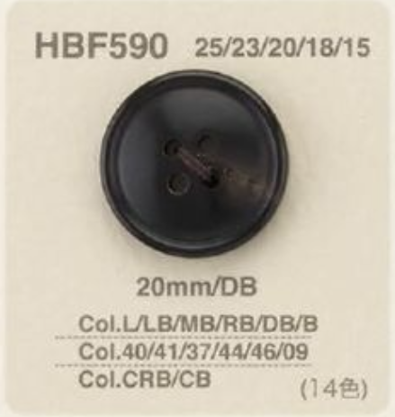 HBF590 Botão De Chifre De Búfalo Real Com 4 Orifícios Frontais IRIS