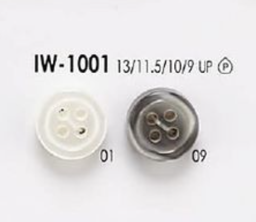 IW1001 Botão De Resina De Poliéster Com 4 Furos Frontais IRIS