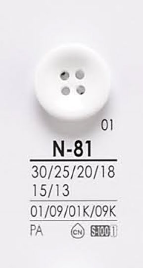 N81 Botão Preto E Tingimento IRIS