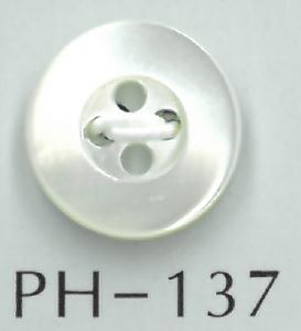 PH137 Botão De Concha Oca De 4 Furos Sakamoto Saji Shoten