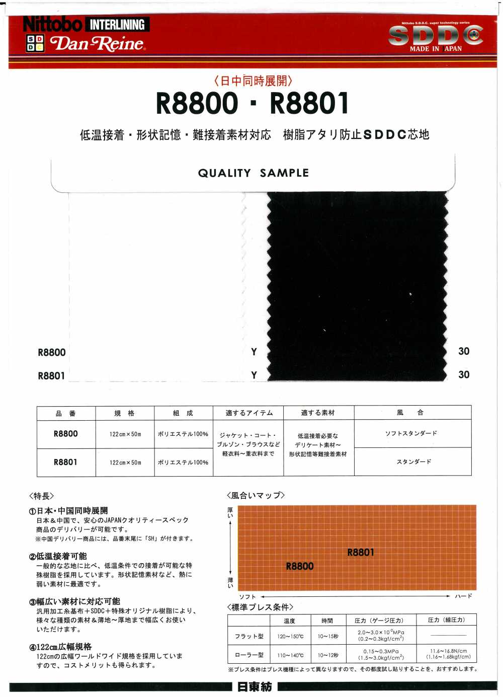 R8801 Compatível Com Adesão De Baixa Temperatura, Memória De Forma E Materiais De Difícil Adesão Resina Fa[Entrelinha] Nittobo