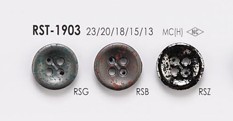 RST1903 Botão De Metal Com 4 Buracos Para Jaquetas E Ternos IRIS