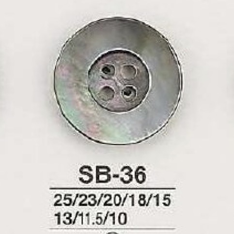 SB36 Botão Em Concha Madrepérola Com 4 Furos Na Frente IRIS