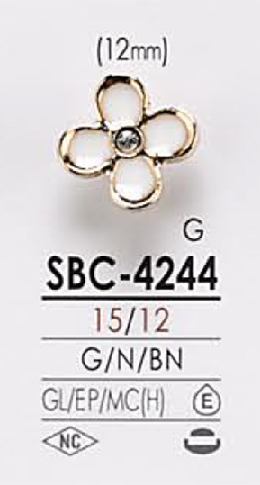 SBC4244 Motivo De Flor Para Botão De Tingimento De Metal IRIS