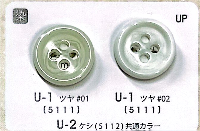 U1 [Nut Style] Botão De 4 Furos Com Borda, Brilhante, Para Tingir NITTO Button