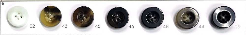 UNICORN570 [Estilo Buffalo] Botão De 4 Furos Com Borda E Brilho NITTO Button