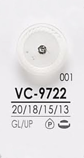 VC9722 Botão De Cristal Rosa Ondulado Para Tingimento IRIS