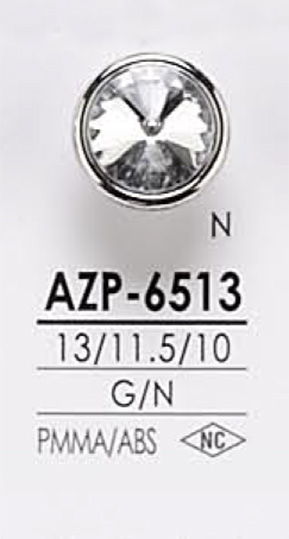 AZP6513 Botão De Pedra Cristal IRIS