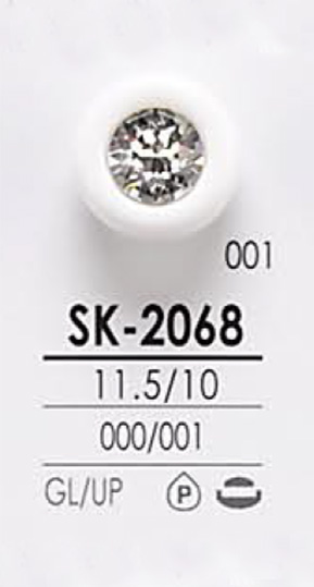 SK2068 Botão De Pedra De Cristal Para Tingimento IRIS
