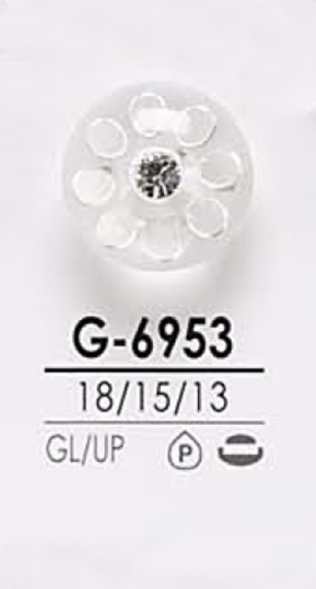 G6953 Botão De Cristal Rosa Ondulado Para Tingimento IRIS
