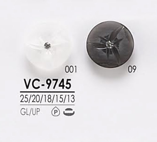 VC9745 Botão De Cristal Rosa Ondulado Para Tingimento IRIS
