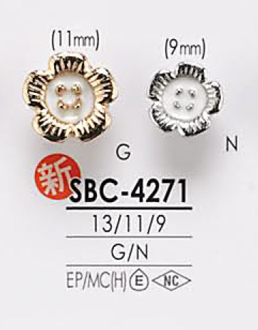 SBC4271 Motivo De Flor Para Botão De Tingimento De Metal IRIS