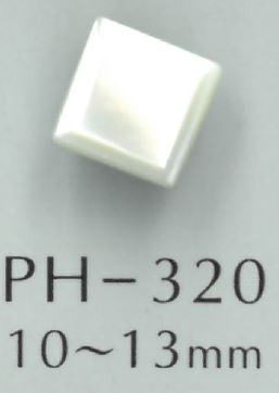PH320 Botão Shell Em Forma De Diamante Com Pés De Metal Sakamoto Saji Shoten