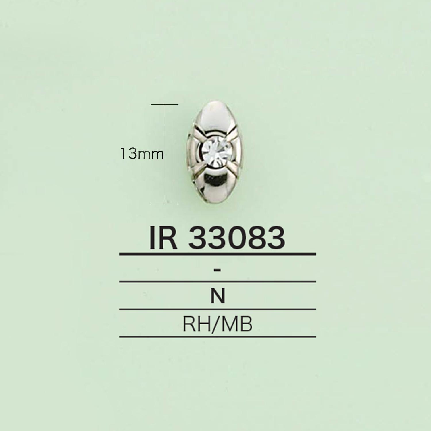 IR33083 Charme Com Strass (Oval)[Produtos Diversos E Outros] IRIS