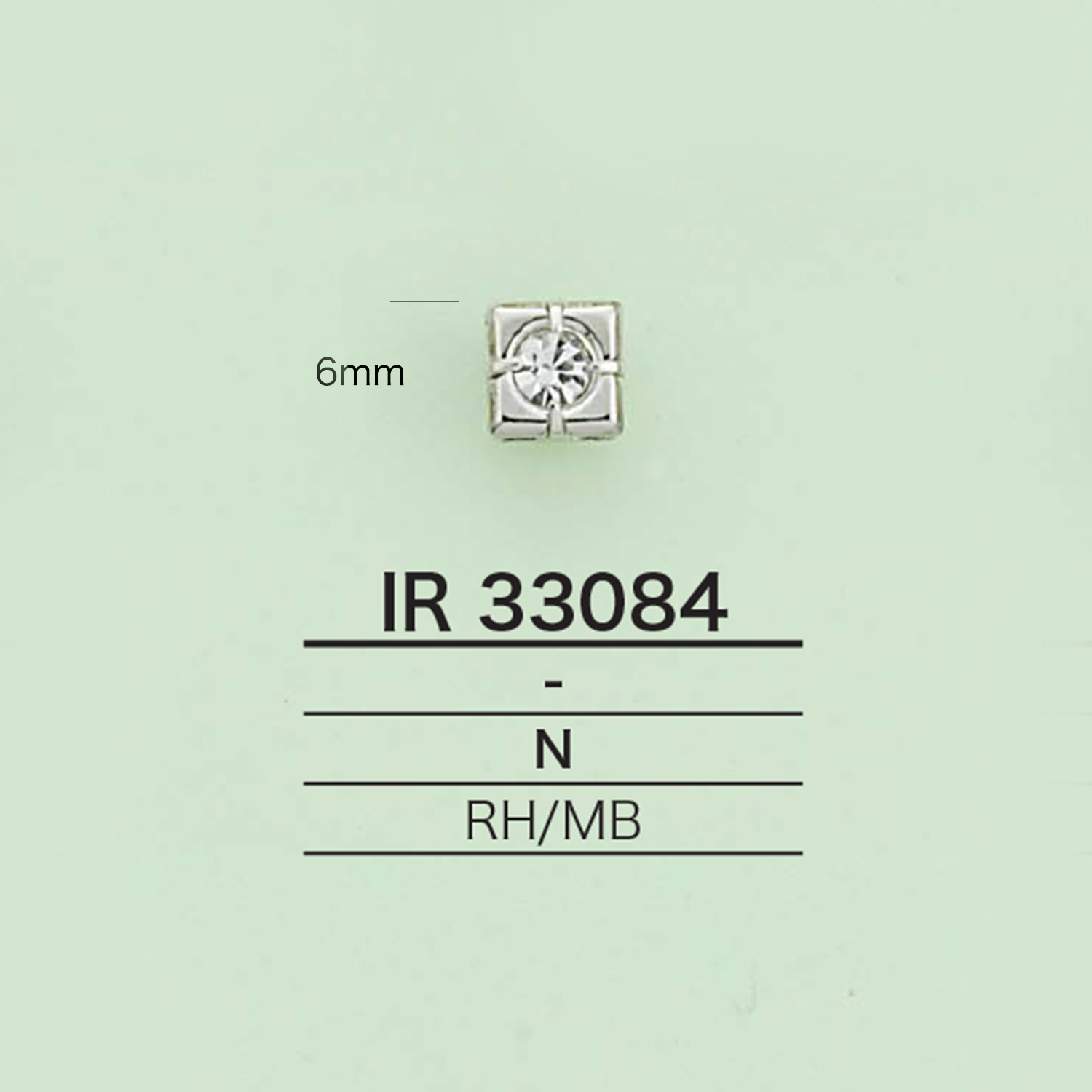 IR33084 Charme Com Strass (Quadrado)[Produtos Diversos E Outros] IRIS