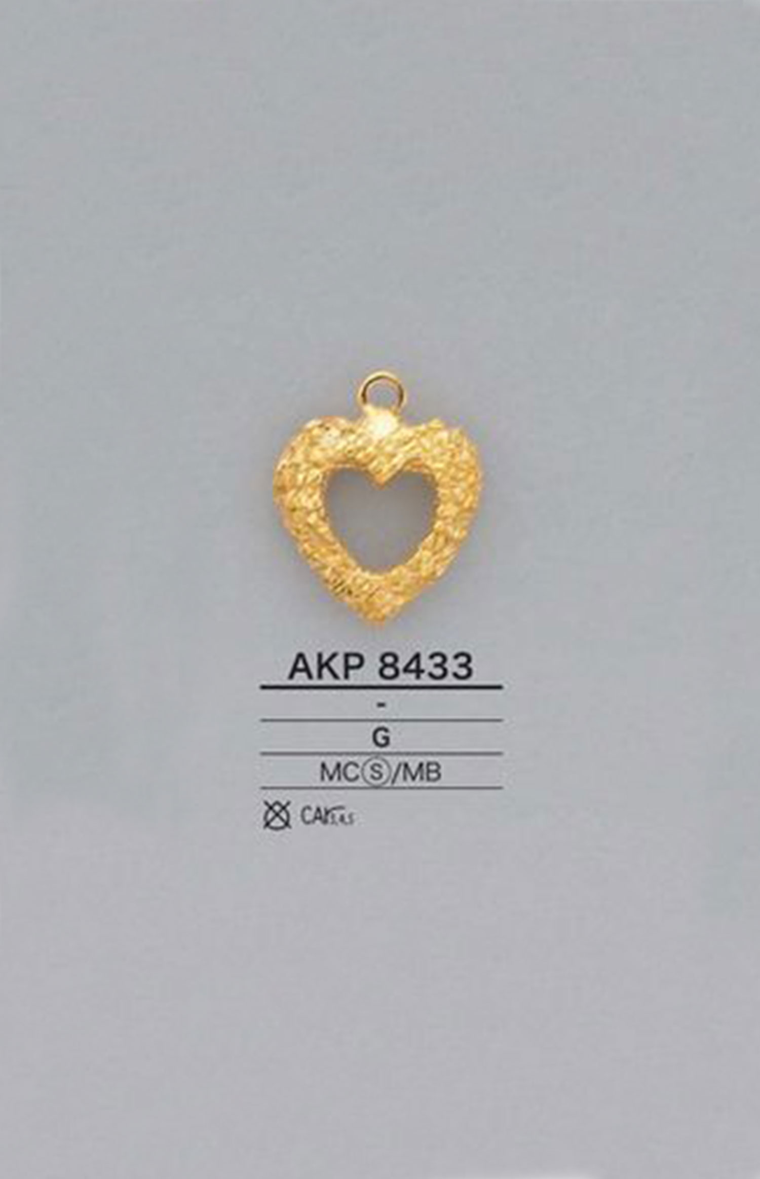AKP8433 Ponto De Zíper Em Forma De Coração (Guia De Puxar) IRIS