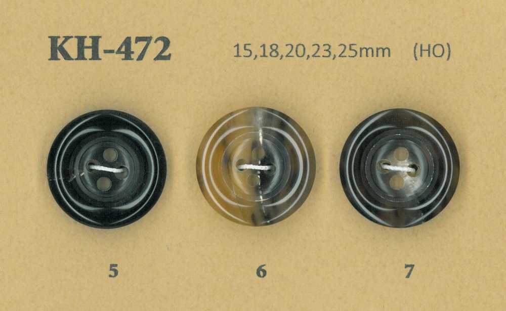 KH-472 Botão De Chifre Buffalo Brilhante Com 4 Orifícios Koutoku Button