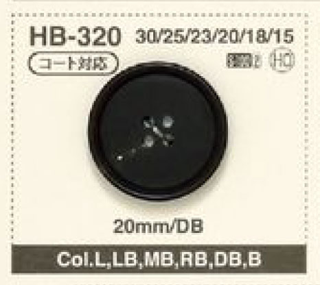 HB-320 Botão De Chifre De Material Natural Com 4 Orifícios Para Casaco / Jaqueta De Búfalo IRIS