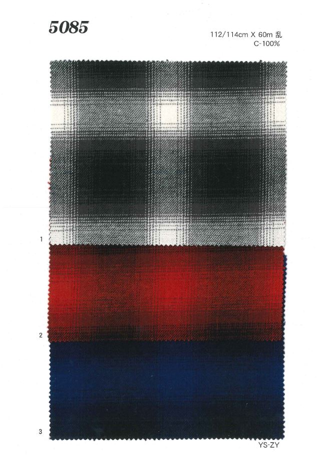 MU5085 Verificação Fuzzy Ombre[Têxtil / Tecido] Ueyama Textile