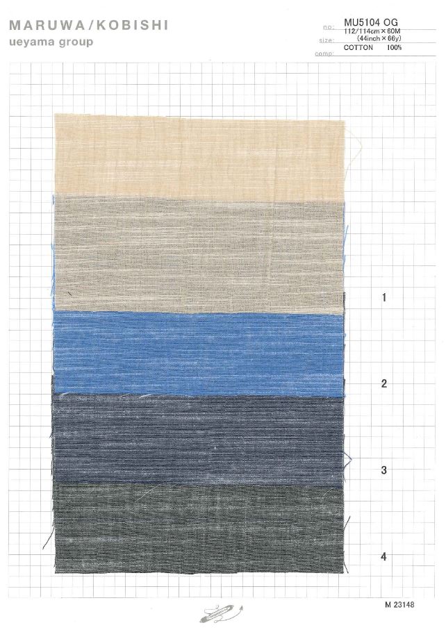 MU5104OG Dungaree De Fio Amassado[Têxtil / Tecido] Ueyama Textile