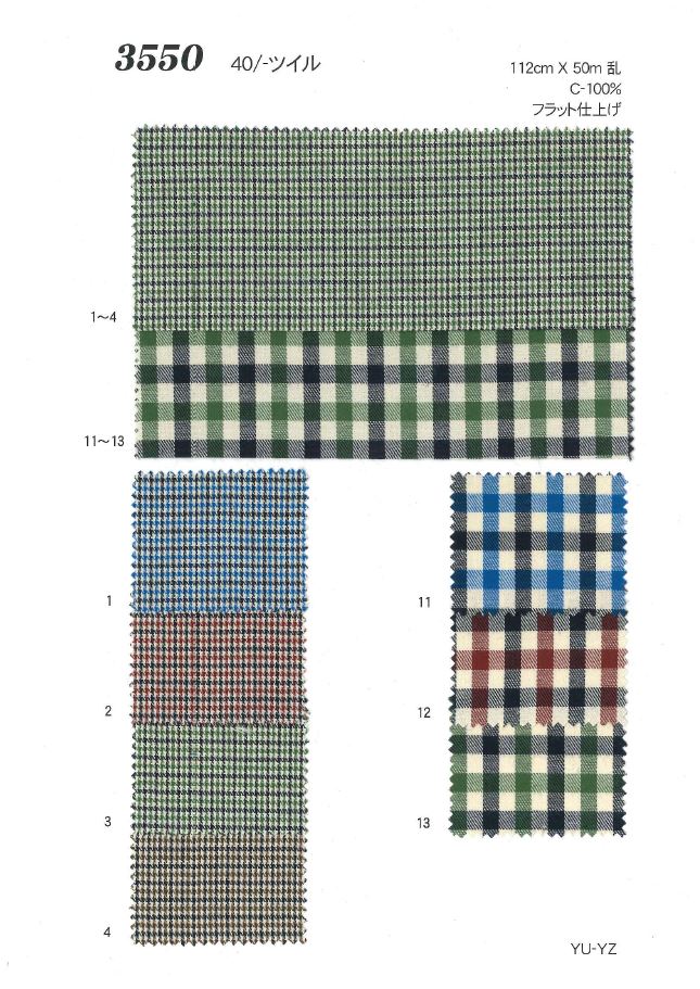 3550 Verificação De Sarja[Têxtil / Tecido] Ueyama Textile