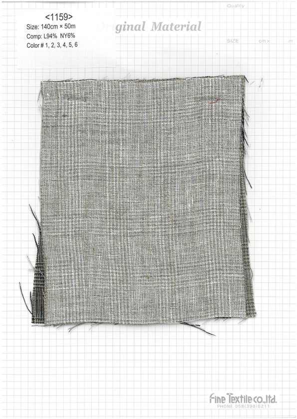 1159 Processamento De Arruelas De Verificação De Linho Glen[Têxtil / Tecido] Tecido Fino