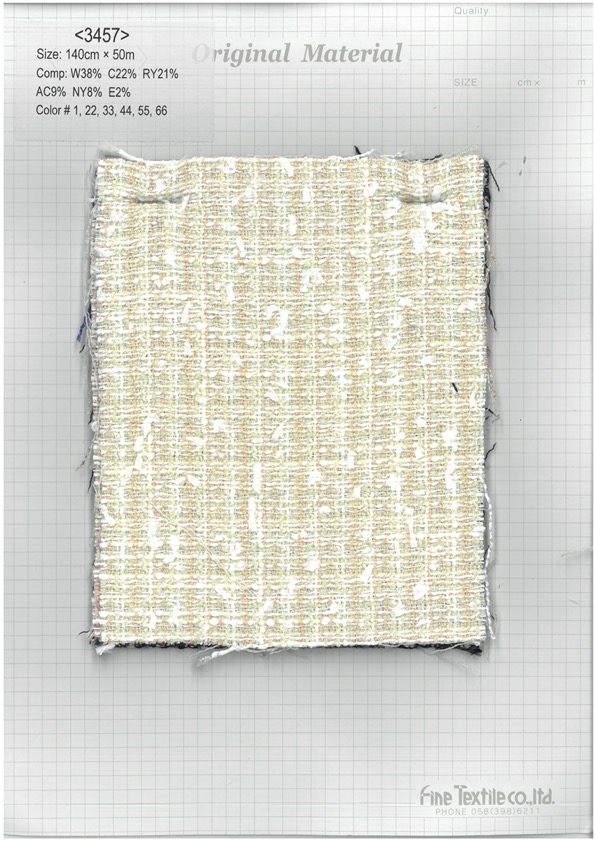3457 Slurrit Mall Fantasia De Tweed[Têxtil / Tecido] Tecido Fino