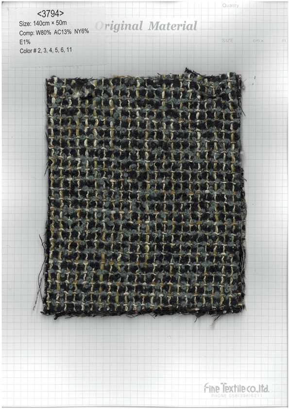 3794 Tweed Loop Escuro[Têxtil / Tecido] Tecido Fino