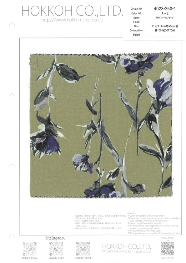 4023-250-1 40 Vintage Broadcloth[Têxtil / Tecido] HOKKOH