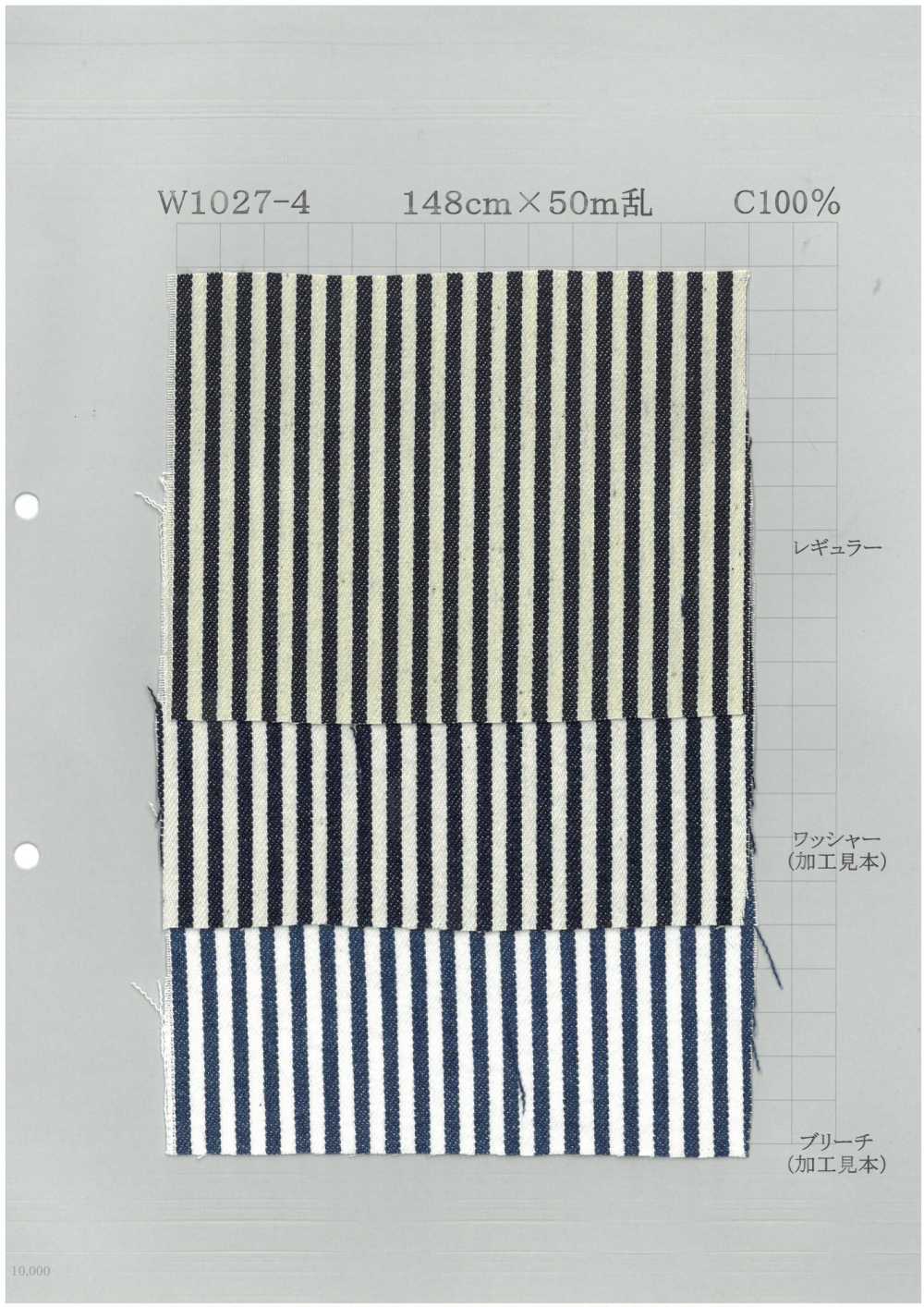 W1027-4 Algodão Bold Stripe Denim[Têxtil / Tecido] Têxtil Yoshiwa