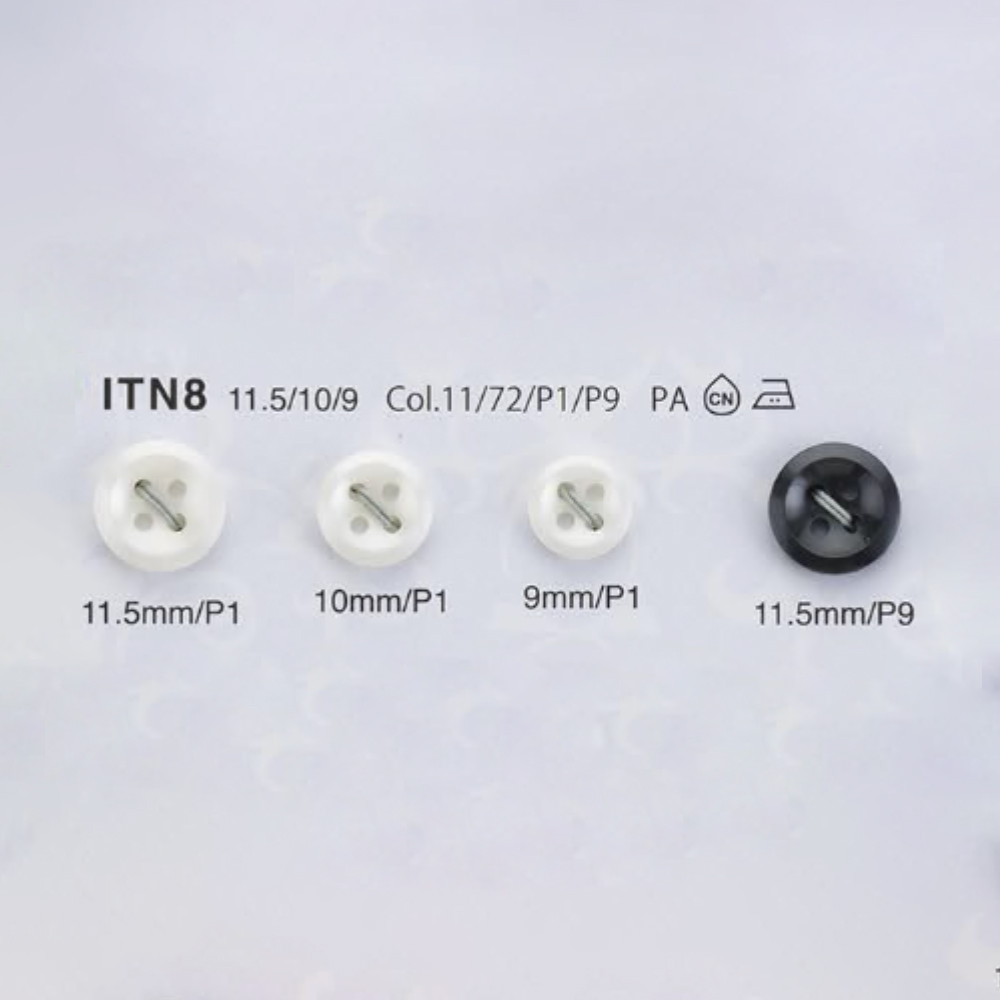 ITN8 Botão De Camisa De Nylon Resistente Ao Calor/impacto (Tom Pérola) IRIS