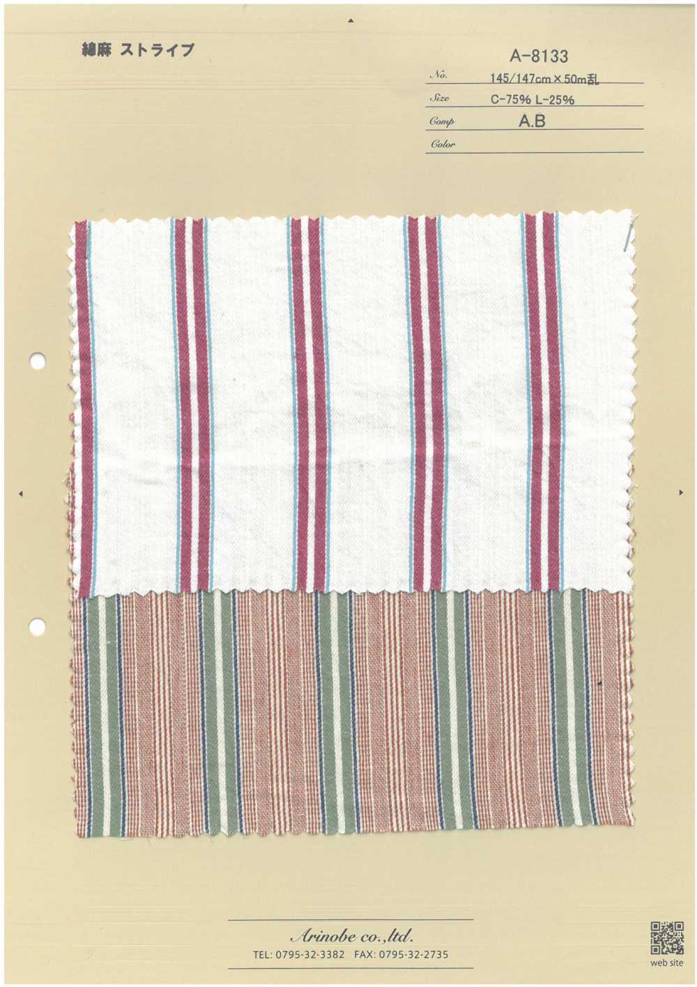 A-8133 Listras De Linho[Têxtil / Tecido] ARINOBE CO., LTD.