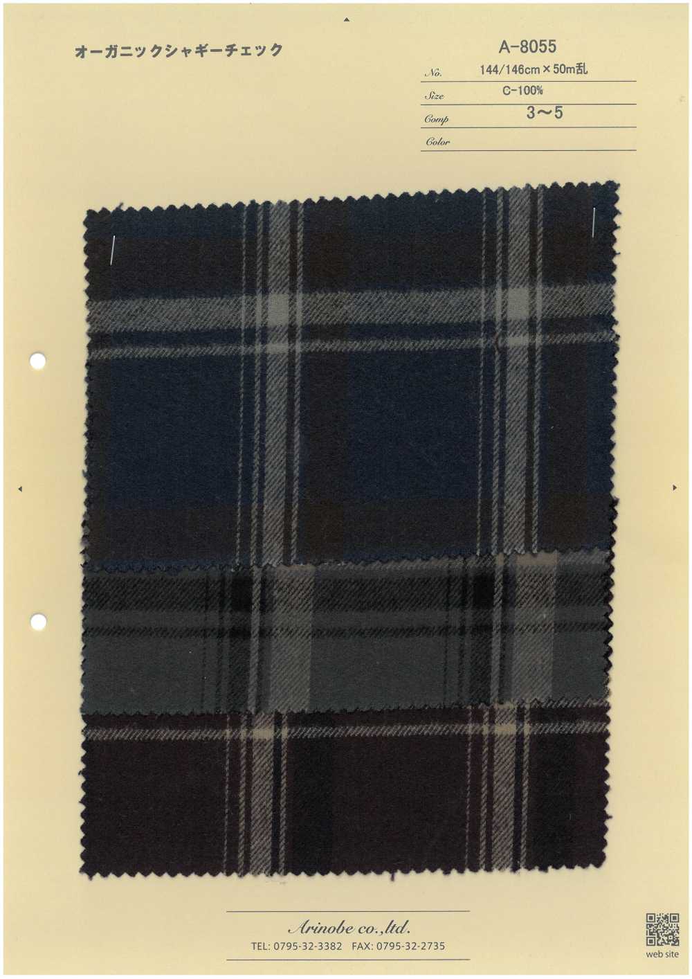 A-8055 Xadrez Desgrenhado Orgânico[Têxtil / Tecido] ARINOBE