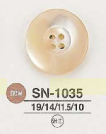 SN1035 Botão Shell Shell De 4 Furos IRIS