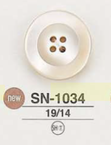 SN1034 Botão Shell Shell De 4 Furos IRIS