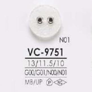 VC9751 Botão De Dois Furos Em Resina De Latão/poliéster IRIS