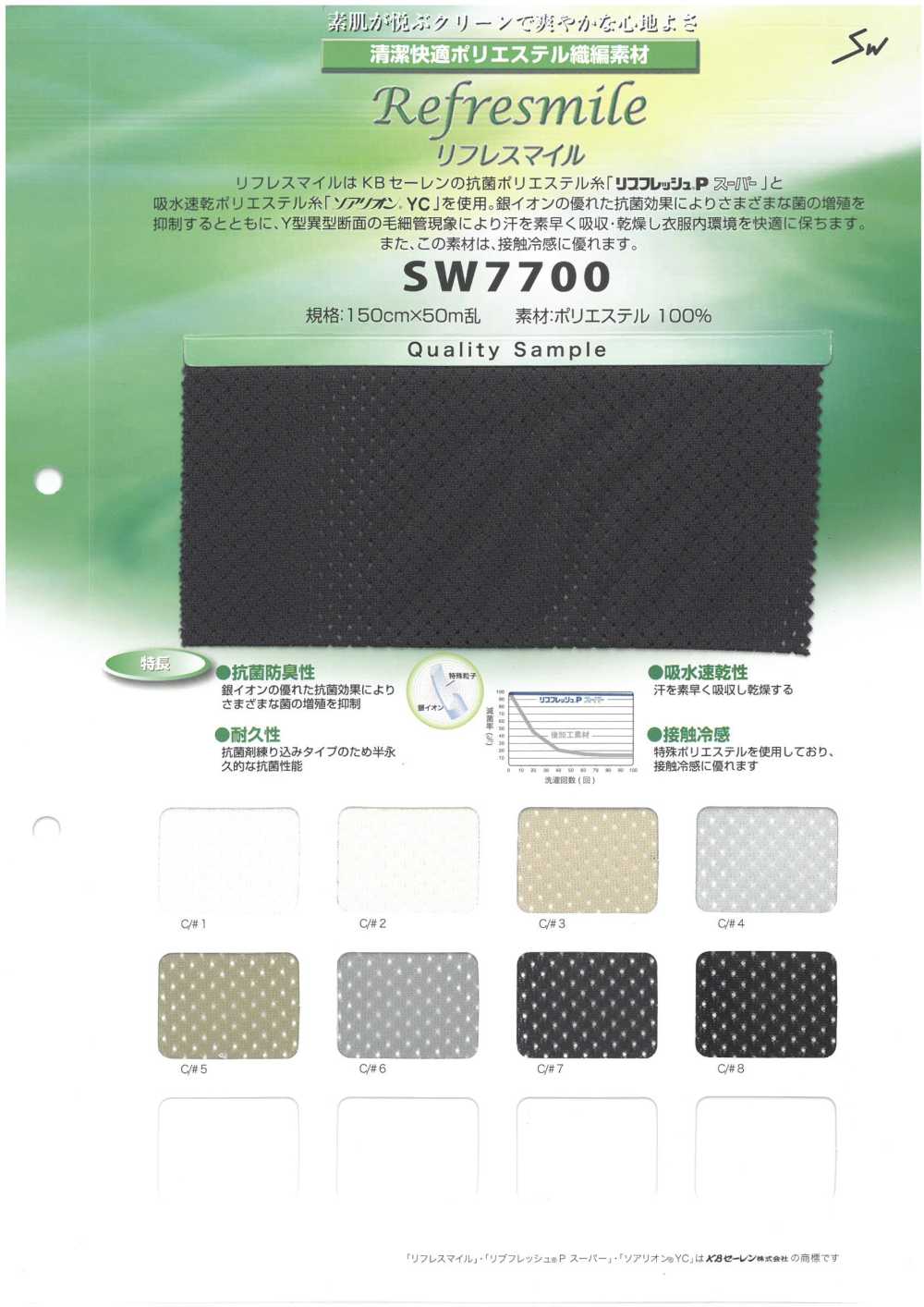 SW7700 Malha Refre Sorriso[Têxtil / Tecido] Fibras Sanwa
