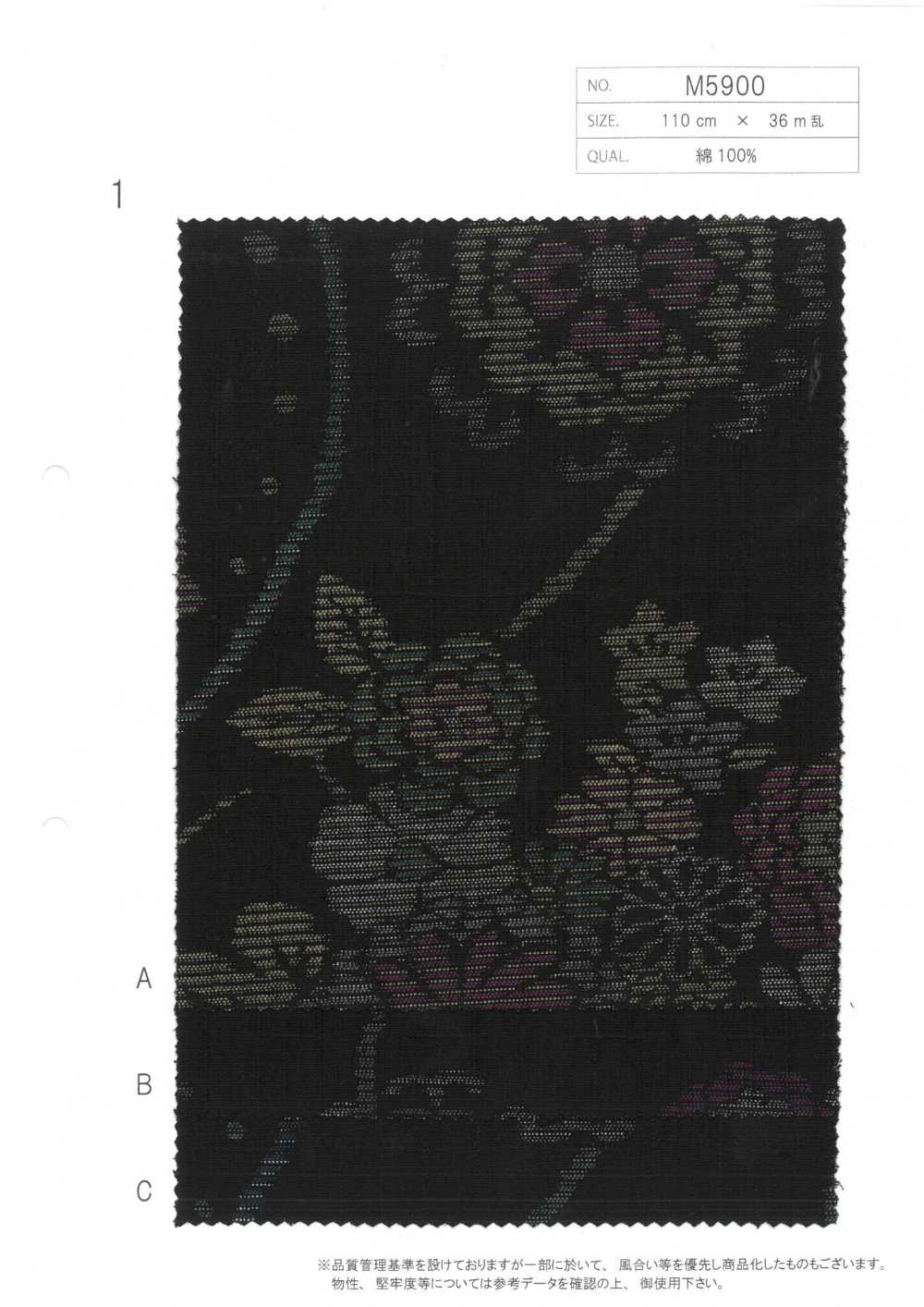 M5900-1 Estampa Dobby De Algodão[Têxtil / Tecido] Morigiku