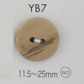 YB7 Botão De Madeira Natural Com 2 Furos DAIYA BUTTON